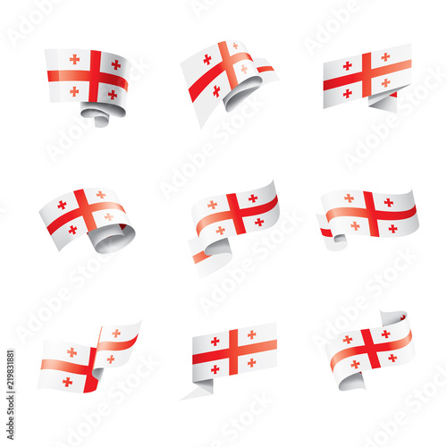 Georgia flag, vector illustration on a white background