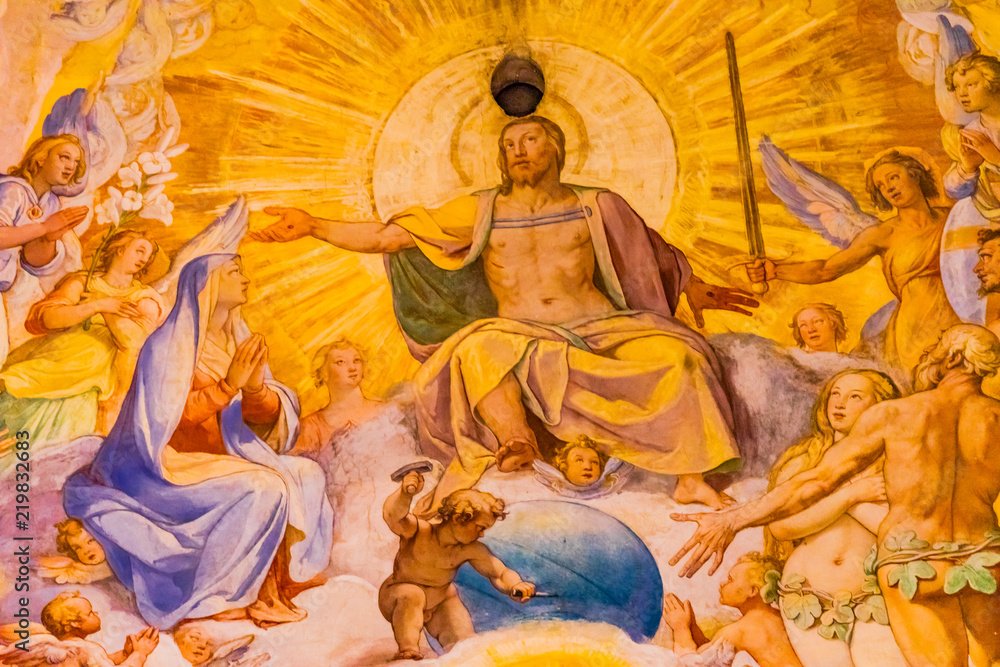 Vasari Fresco Jesus Christ Dome Duomo Cathedral Florence Italy