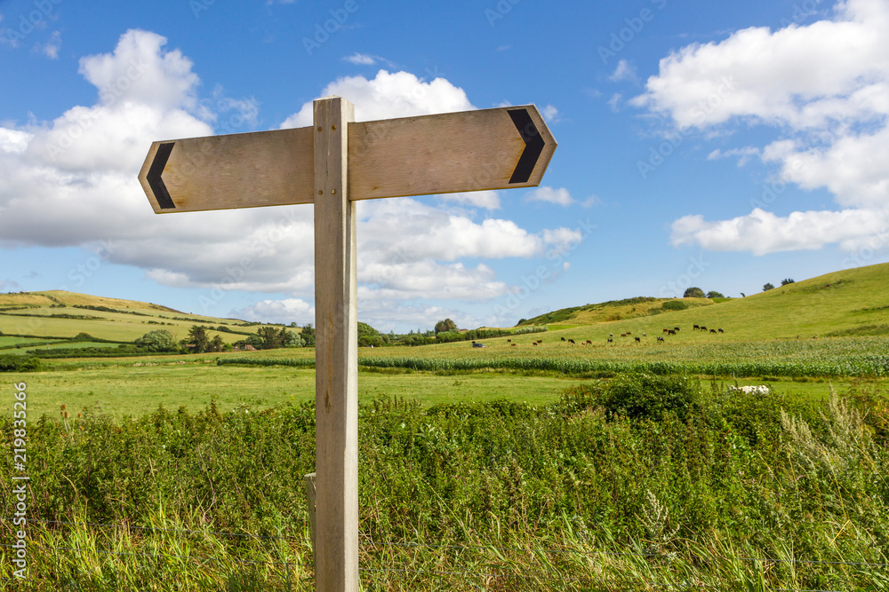 Blank Wooden Directional Sign Blank Wooden Directional Sign