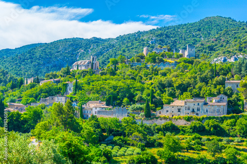 Oppede le Vieux, a village perched on a cliff in Luberon region, France photo