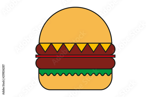 Hamburguesa de carne con queso.
