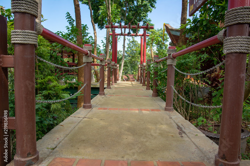 Bridge over garden 