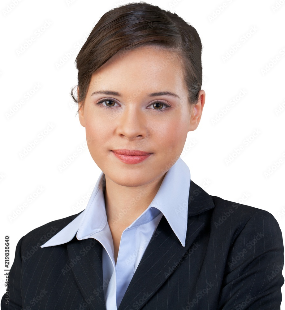 Serious Young Businesswoman - Isolated Serious Young Businesswoman - Isolated