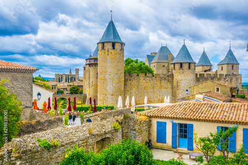 Chateau comtal in Carcassonne, France photo