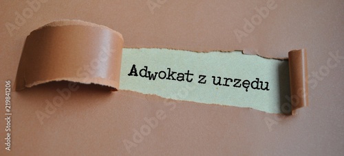 Tableau sur toile Adwokat w urzędu