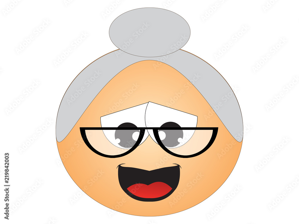 Cara de uma senhora feliz Cara de uma senhora feliz