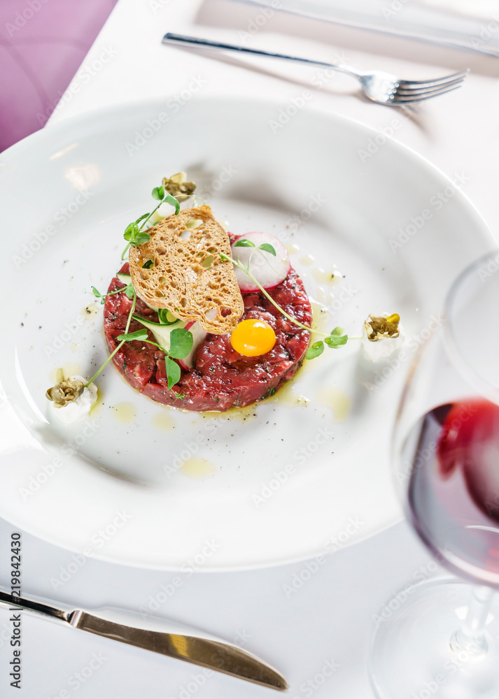 beef tartar with egg beef tartar with egg