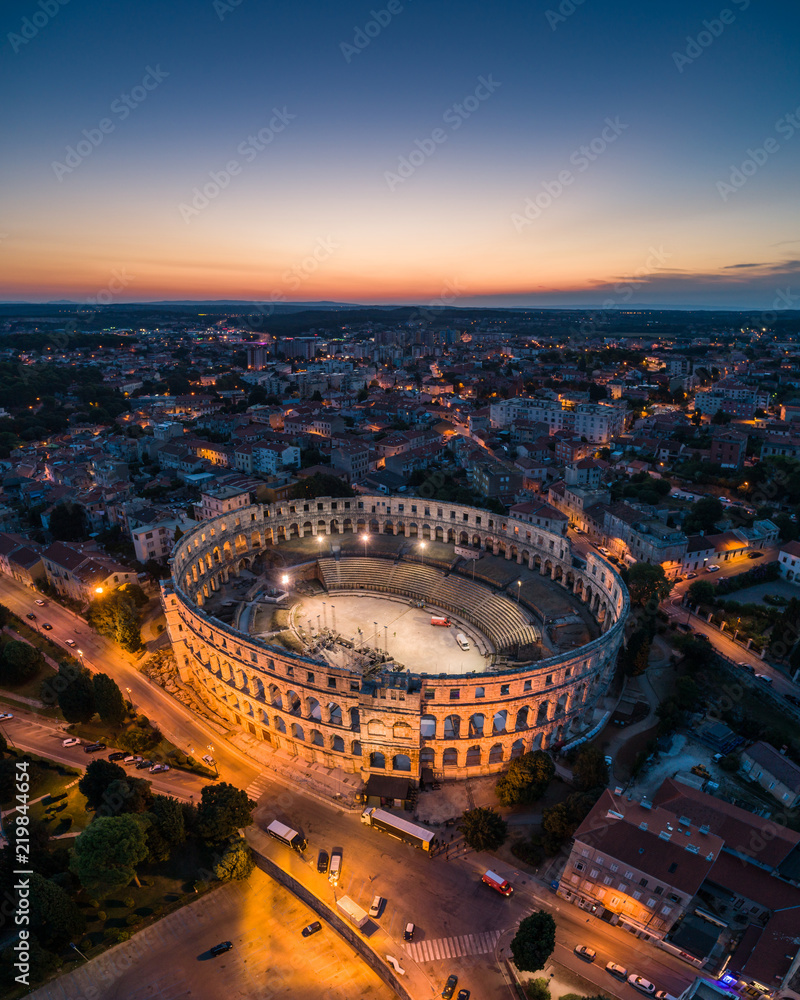 Fototapeta premium Aerial photo of Arena in Pula