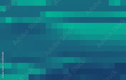 Abstract simple blue and green pattern. Pixel graphic background. Vector