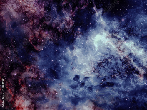 Space background of nebula clouds with stars © Viktor Sazonov