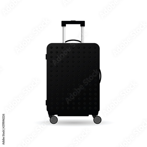 travel bag black illustration