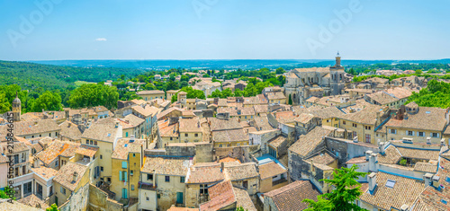 Aerial view of Uzes, France photo