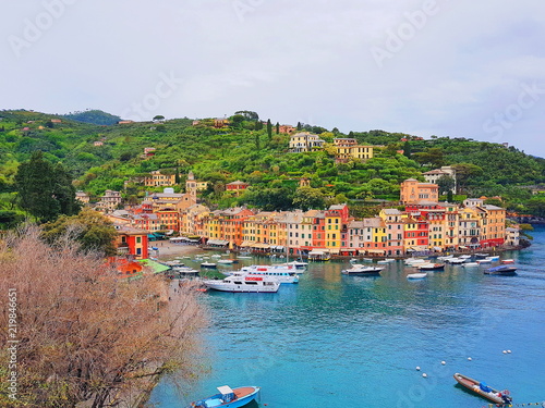 magnificent view of Portofino, Liguria, Italy