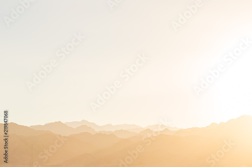 Sinai Mountains at sunset  Dahab  Sinai  Red Sea  Egypt