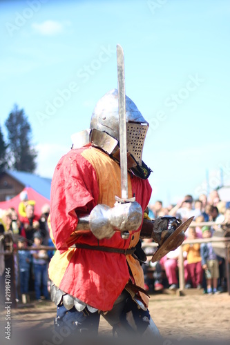 knightly duel. fight of meadle age battle photo