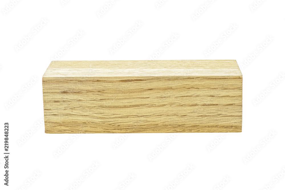 Oak wooden beam isolated on white background Oak wooden beam isolated on white background