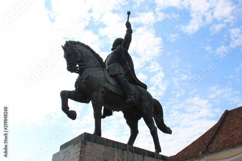 Citadel fortress Alba Carolina  the statue of Mihai Viteazu.