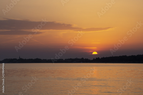 Sonnenuntergang an der Küste Kroatiens