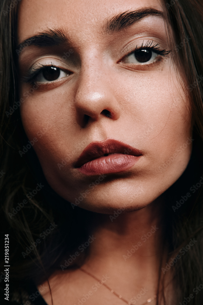 Large Portrait photos of the girl.Nice lips. Large Portrait photos of the girl.Nice lips.