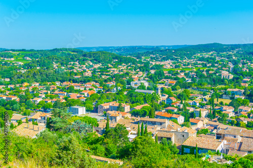 Aerial view of Vaison-la-Romaine in France photo