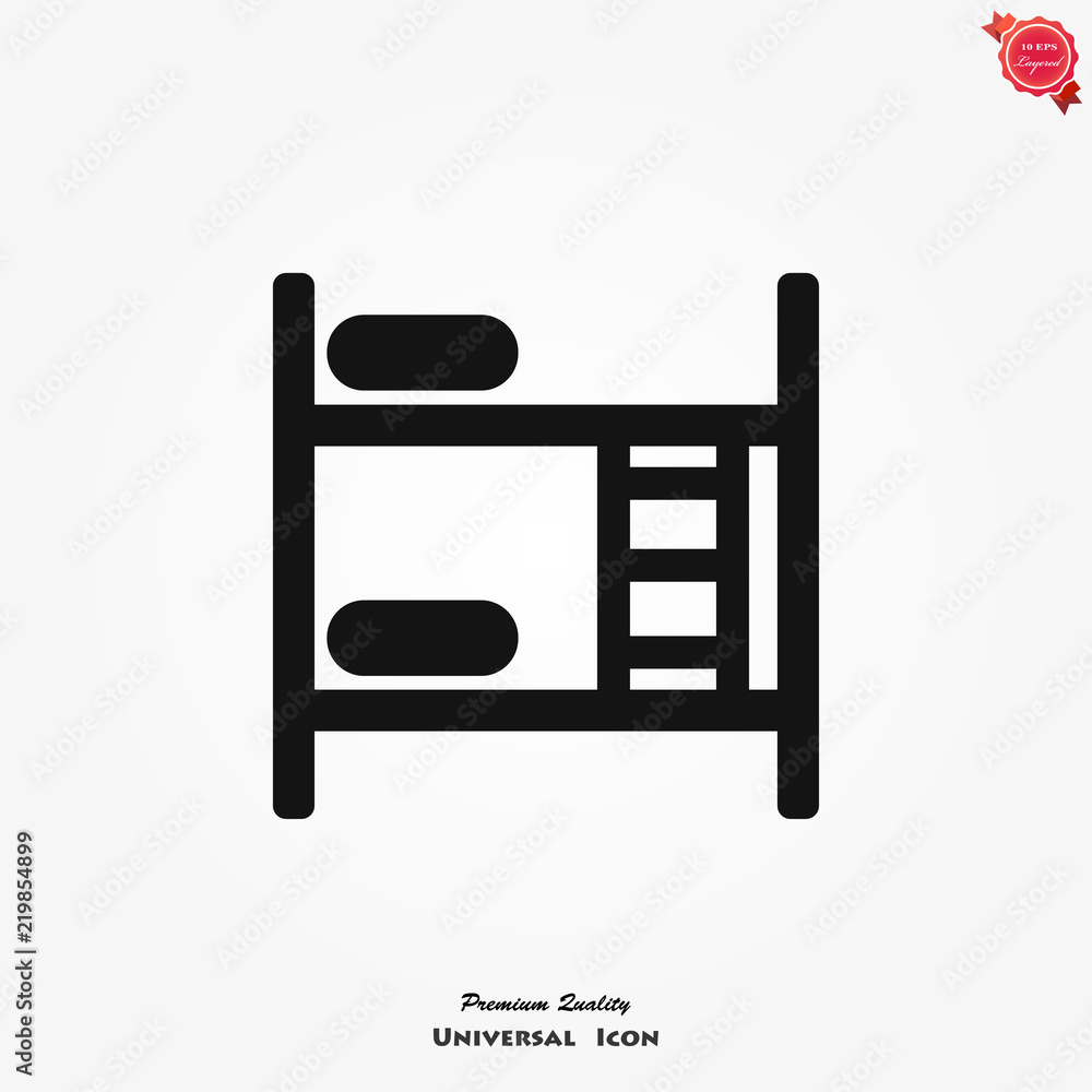 Fototapeta premium Bed icon vector