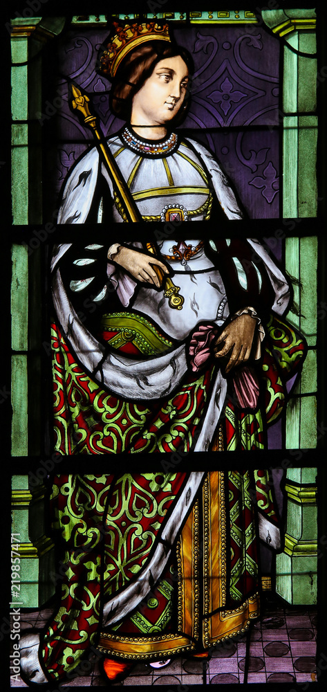 Isabella of Portugal - Stained Glass in Bruges
