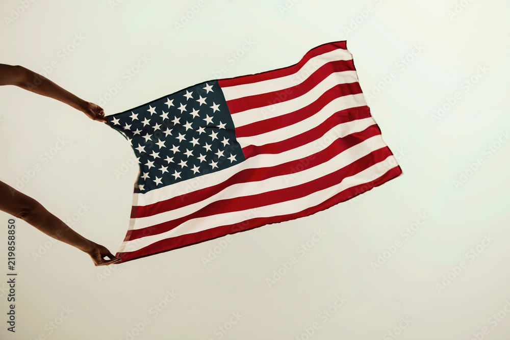 Fototapeta premium USA flag waving
