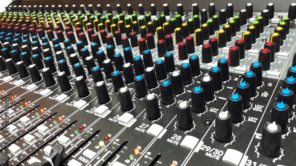 sound mixer closeup sound mixer closeup