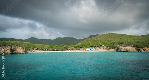 sailing around the west coast of  Curacao Views in the caribbean
