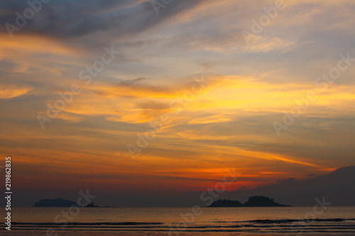 Twilight sky over the Sea.