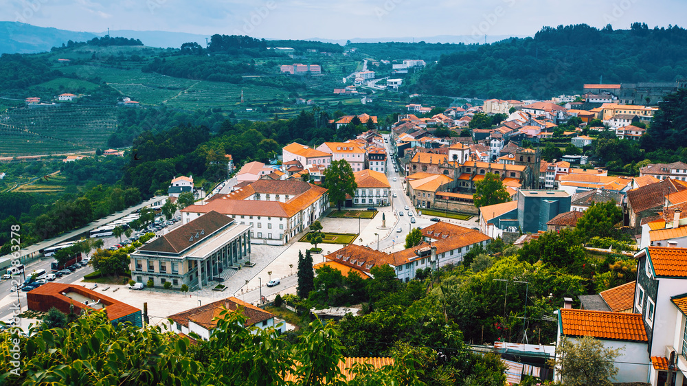 View of Lamego old city in northern Portugal.