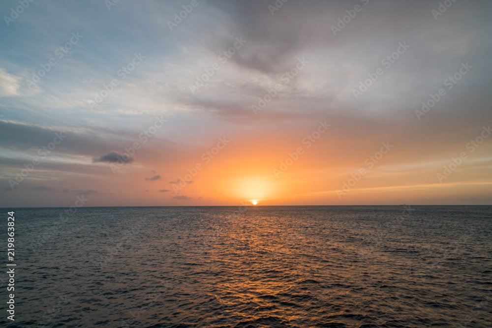   Sunset on a west coast sail  Curacao Views in the caribbean