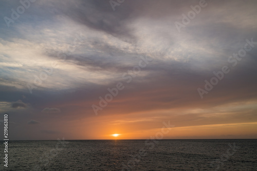   Sunset on a west coast sail  Curacao Views in the caribbean © Gail Johnson