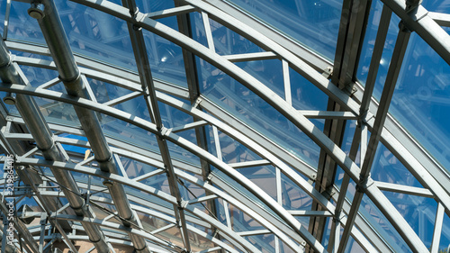 Wallpaper Mural interior of greenhouse in garden with transparent glass roof Torontodigital.ca