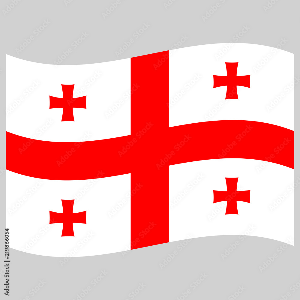 georgia flag on gray background flat style georgia flag on gray background flat style
