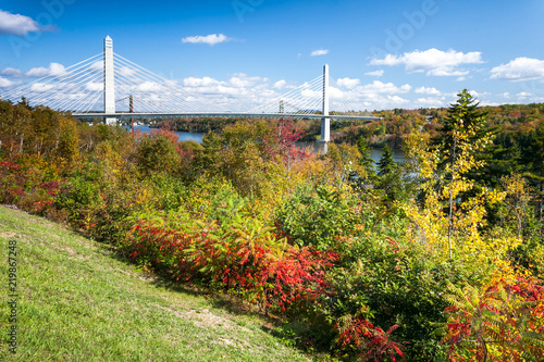 Prospect-Verona Bridge spanning the Penobscot River, Maine, USA photo