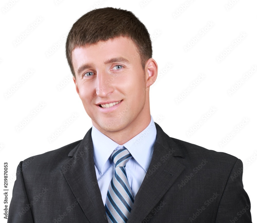 Happy Young Businessman - Isolated Happy Young Businessman - Isolated