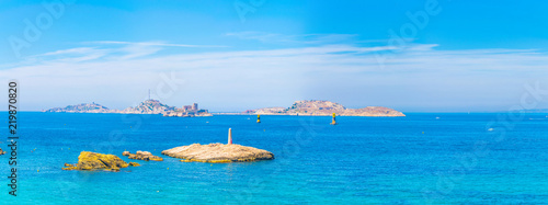 Chateau d'if prison where Alexander Dumas imprisoned count Monte Cristo in his novel, Marseille, France photo