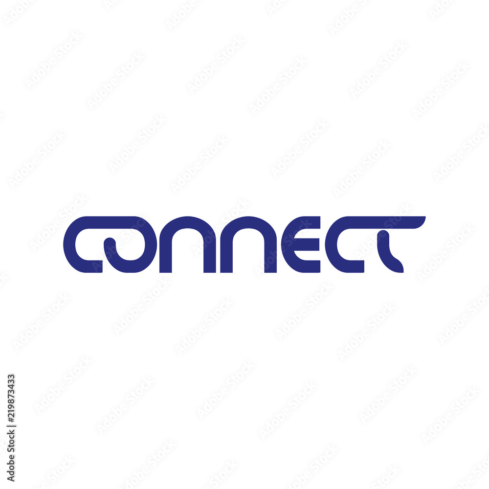 Connect text Logotype icon vector