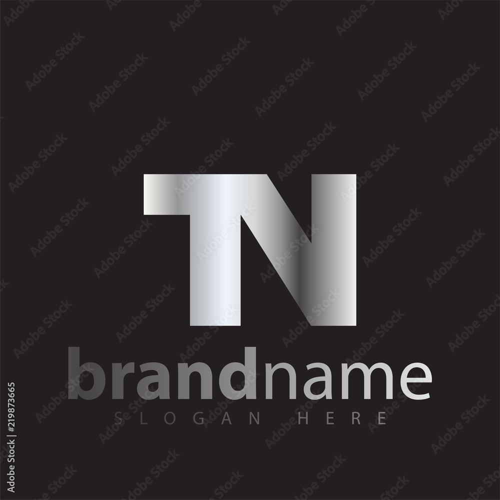 tn initial letter logo icon vector