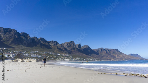 A beautiful beach in Camps Bay, Cape Town, South Africa