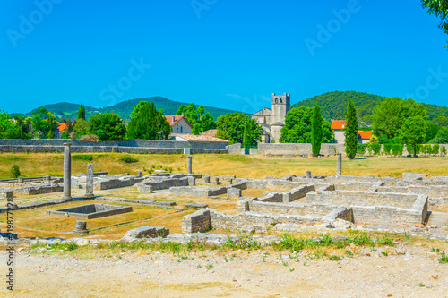 Gallo-roman ruins in Vaison-la-Romaine in France photo