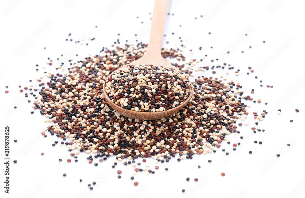 quinoa isolated on the white background quinoa isolated on the white background