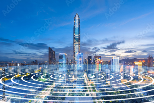 Photography Shenzhen City Scenery and Technology Concept