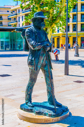 Statue of Paul Cezanne in Aix-en-Provence, France