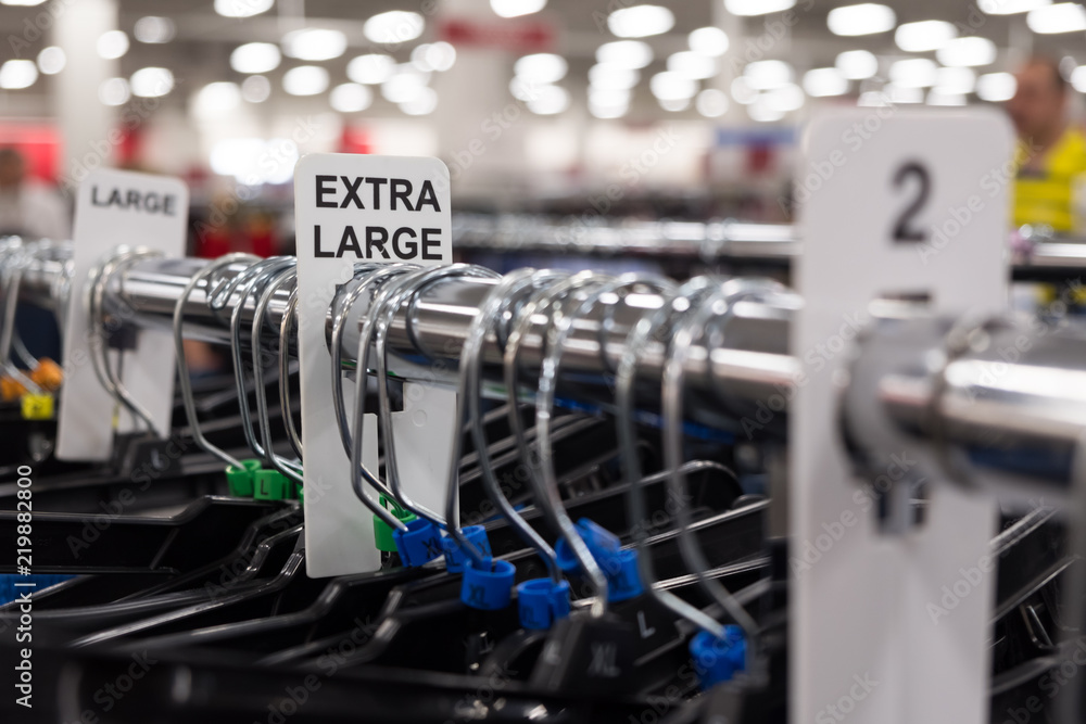 Size tags for clothing racks hotsell
