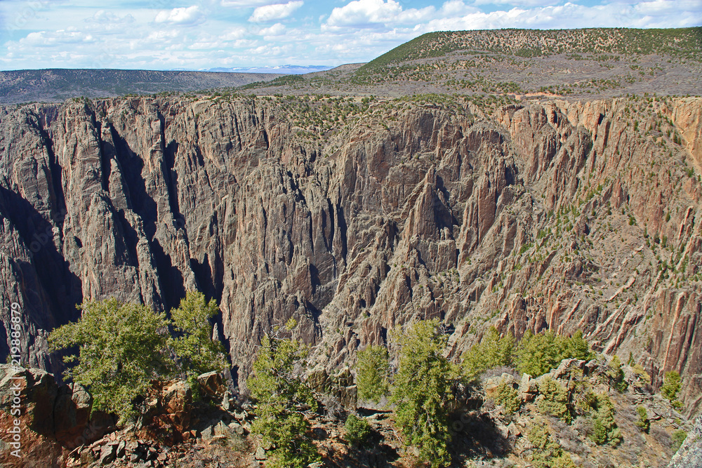 Black Canyon of the Gunnison National Park and recreation area at Gunnison Point, near Montrose, Colorado, USA.