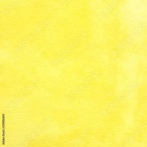 Watercolor background, art abstract yellow watercolor painting textured design on white paper background