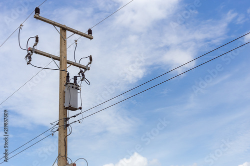 electric poles and transformer