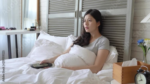 woman shed tears on the cheeks　involuntarily